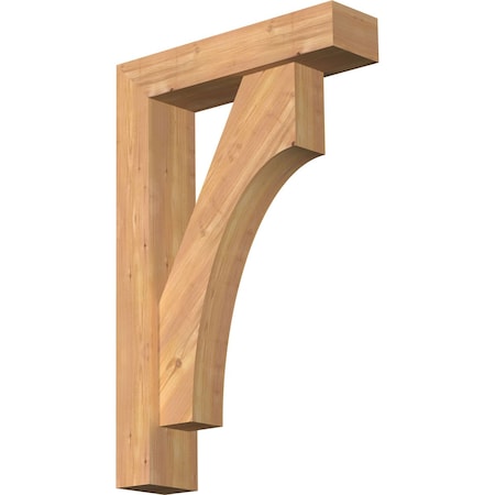 Ekena Millwork Westlake Block Smooth Bracket w/ Offset Brace, Western Red Cedar, 5 1/2"W x 22"D x 34"H BKT0604X22X34WTL05SWR
